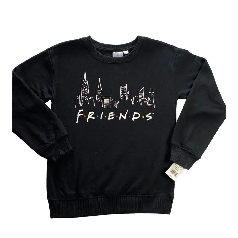 FRIENDS GIRLS Size M(8) Cityscape Fleece Crew Sweatshirt